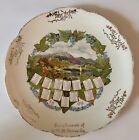 Vintage Vodrey Pottery Calendar Plate 1909 Mountain Scene Conn's Grocery