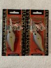 (LOT OF 2) LUCKY CRAFT LC 2.0XD  3/5oz. CHARTREUSE SHAD 2.0 XD