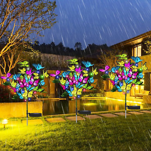 Solar Butterfly Lights Outdoor, 63 Butterflies 126 LED Solar Garden Decor Lights