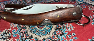 NEW SPANISH NAVAJA RING PULL D2 Steel POCKET KNIFE ROSEWOOD Okapi Style