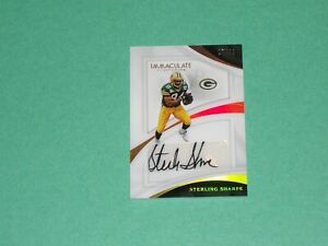 Sterling Sharpe Auto Card 2017 Immaculate Shadowbox /49 Green Bay Packers!!!!!!!