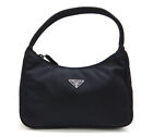 Prada Triangular Plate Nylon Mini Handbag Fb2711 Black Mv515 Tessuto Sport Nero