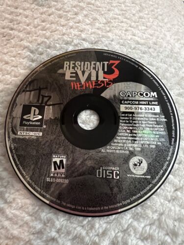 Resident Evil 3 Nemesis (PlayStation 1 PS1 1999) Black Label- Disc Only TESTED