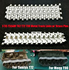 1/35 Russian T62 T72 T90 Tank Metal Track Links+Pins for MENG/Tamiya/Trumpeter