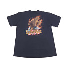 Easyriders 3D Emblem 1993 Vintage Flag USA Eagle Bikers Black 3d Tag XL shirt