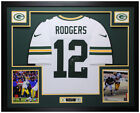 Aaron Rodgers Autographed & Framed White Packers Nike Jersey Auto Fanatics COA D