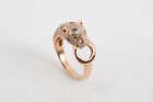 Effy 14k Rose Gold 0.60tcw Diamond Panthere Ring Size 6.5 (5.12g.)