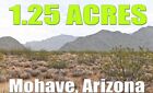 No Reserve. Mohave County, Arizona.  Beautiful Land 1.25 Acres Building Lot