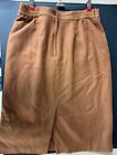 Womens Vintage Pencil Skirt Sag Harbor Lined Tan Zipper Size 16