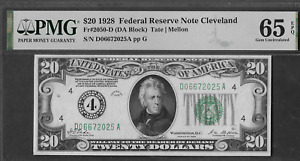 FR. 2050-D PMG 65 EPQ Gem Uncirculated $20 Series 1928 Ferderal Reserve Note