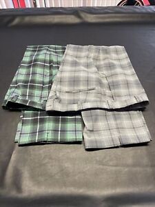 Nike Tour Performance Men’s Pants 38 X 30 Lot Of 2 Pair Plaid Green And Grey.