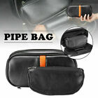 Portable Leather Tobacco Smoking Pipe Case Bag Holds 2 Pipes & Tobacco Pouch