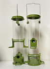 Bird Feeder 2-Pack Tube Bird Feeders for Outdoors Hanging with 4 Feeding Ports