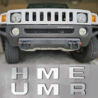 Silver Alum Front Bumper Letters for Hummer H3 ABS Plastic Inserts (For: Hummer H3)