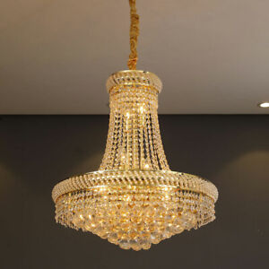 New ListingFrench Empire Chandelier Pendant Hanging Lamp Luxury K9 Crystal Ceiling Light