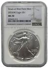 2023 (W) $1 American Silver Eagle NGC MS70 Brown Label