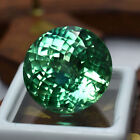 CERTIFIED Loose Gemstone 9.55 Ct Natural Bluish Green Montana Sapphire Round Cut
