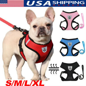 New Cat Dog Pet Harness Adjustable Control Vest Dogs Reflective S M L XL Leash