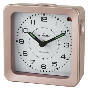 ATRIUM Quartz Analog Alarm Alarm Clock Radio Alarm Clock A660-17 Light Snooze Pink