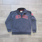 Boston Red Sox Sweatshirt Adult Large 1/4 Zip Pullover Retro Long Sleeve Mens