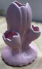 Camark Pink Drip Tulip Vase With Label USA N-19  Mint Condition
