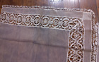 ♡Fabulous set of two french antique net & cluny lace curtains 2x36=72 in x62 d15
