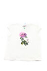 Miss Grant Children Girls Rhinestone Rose Cap Sleeve Top T Shirt White Size 34cm