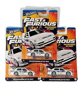 Hot Wheels Fast and Furious HW Decades Of Fast Volkswagen Jetta Mk3 VW Lot of 3
