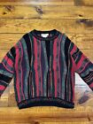 Vintage 90s Coogi Style Sweater Mens L Norm Thompson Biggie Tundra Multicolor