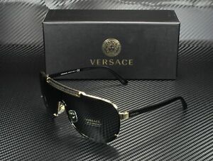 VERSACE VE2140 100287 Black Dark Grey Men's Sunglasses 40 mm