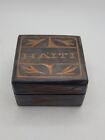 Vintage Hand Carved Wood Small Trinket Jewelry Box Souvenir of Haiti