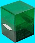 ULTRA PRO GLITTER GREEN SATIN CUBE DECK BOX Card Compartment Storage Case ccg