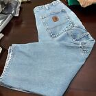 Vintage Carhartt Denim Jean Double Knee Pants Dungaree Fit Missing Size Tag