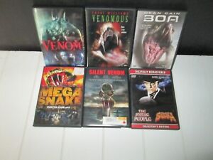 LOT OF 6 HORROR dvds rare dvd set SNAKES Venom BOA Megasnake VENOMOUS
