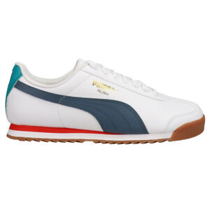 Puma Roma Basic Lace Up  Mens White Sneakers Casual Shoes 36957140