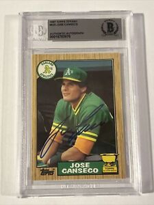 1987 Topps Tiffany Jose Canseco Signed / Auto.  BAS