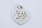 Tiffany & Co. 925 Silver Return to Tiffany Etched Rose Heart Tag (8.47g.)