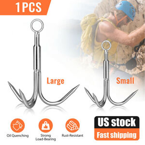 Grappling Hook 3Claw Climbing Hook Stainless Steel Grapnel Hook Small/Large size