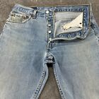 VINTAGE Levis 501 Jeans Mens 33x32 Blue Straight Light Wash Distressed USA 90s