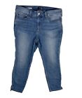 NYDJ Ami Ankle Skinny Blue Stretch Jeans Lift Tuck Size 10P Petite Light Wash F2
