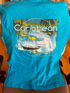 Celebrity Cruises aqua Caribbean SIZE MEDIUM Gildan T-shirt BRAND NEW NEVER WORN