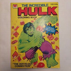 Vintage 1979 The Incredible HULK Coloring Book By Whitman Marvel, Mostly UNUSED
