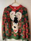 Ellen Show Reindeer Knit Holiday Sweater Sz M cb1