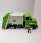 Playmobil 2011 Green Recycling Garbage Trash Truck C-1400 Driver Figure Toy Play