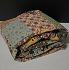 RARE Vintage Ralph Lauren DARBY FLORAL Patchwork Doeskin FULL SIZE Fitted Sheet