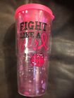 Tervis FIGHT LIKE A GIRL 24oz Tumbler Pink Boxing Gloves Breast Cancer Ribbon