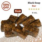 Raw African Black Soap 8oz. Natural Organic Hair Body Face Wash Unrefined Ghana