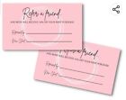 Lashicorn Referral Cards 100 Pack One Sided Referral Discount Card Pink 2x3.5 in