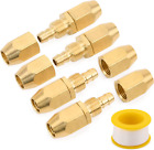 4PCS Solid Brass Reusable Air Hose Repair Kit, 1/4 Inch Air Hose Fittings Spl...