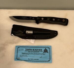 TOPS USA MADE FIELDCRAFT  BROTHERS OF BUSHCRAFT FIXED BLADE KNIFE 21-48425